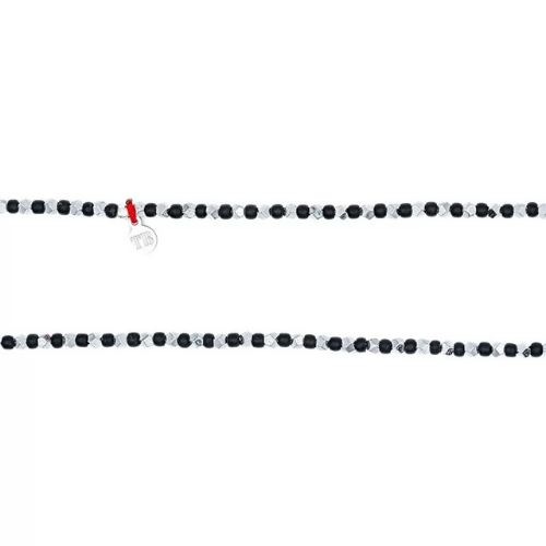 Collier et Bracelet 6 tours MAX SILVER - Noir