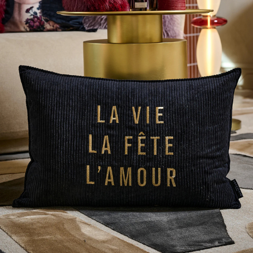 Coussin Velours Brodé