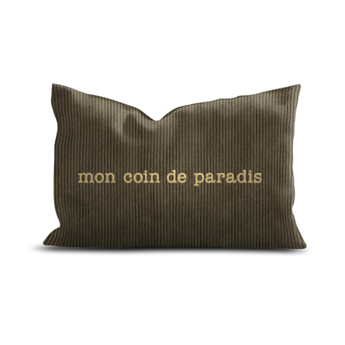 Coussin Velours Brodé