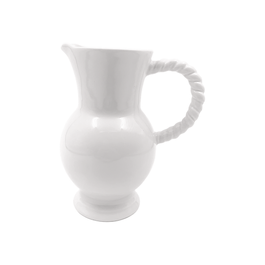 Pichet torsade blanc
