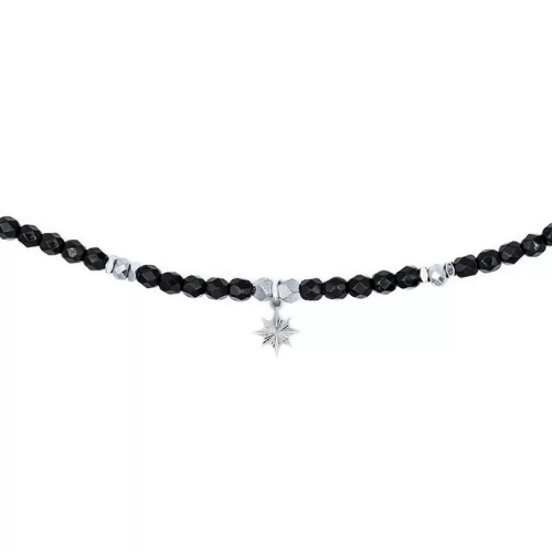 Collier et Bracelet 3 tours STARLIGHT SILVER - Noir