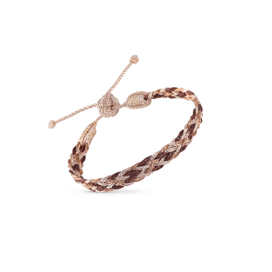 Bracelet Zyn n°2 - Rose Gold Choco Caramel