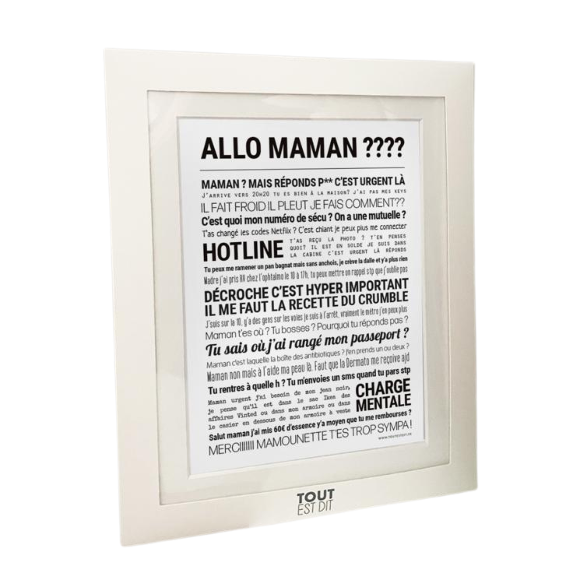 Affiche "Allo Maman" — Sophie et Ju