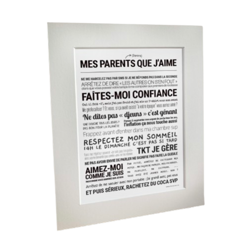 Affiche Mes parents (darons) que j'aime