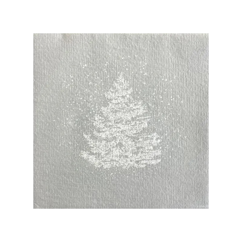 Serviette Sapin Roi des Forêts Argent — Sophie et Ju